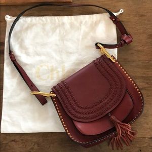 Chloe Hudson Burgundy Red Leather Shoulder Bag